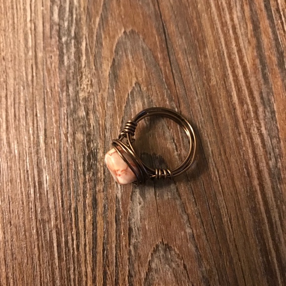 Handmade Wire Stone Ring - Picture 4 of 9